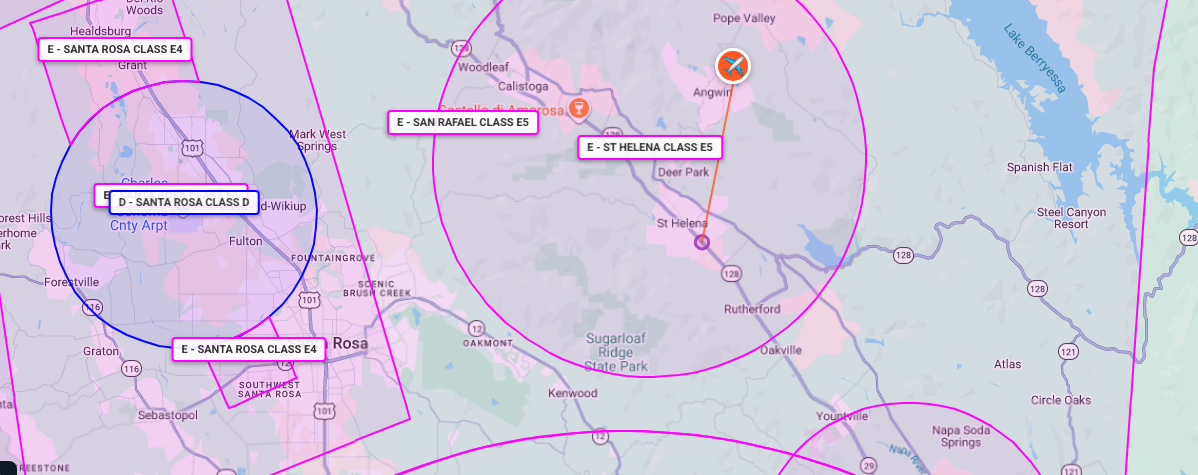 FAA airspace boundaries